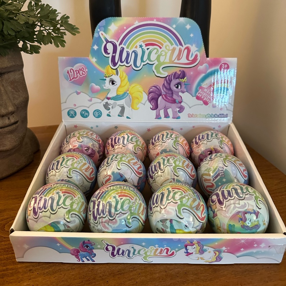 Unicorn Surprise Party Favor Balls - Multicolor - whole box